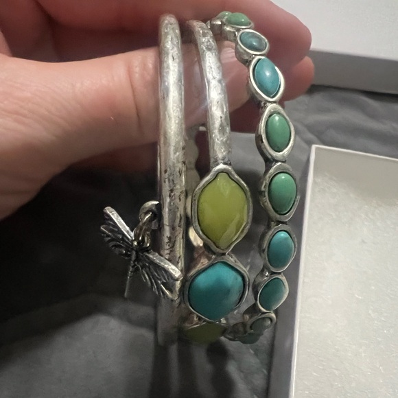Lucky Brand Silver and Turquoise Bracelet Set - Picture 4 of 7